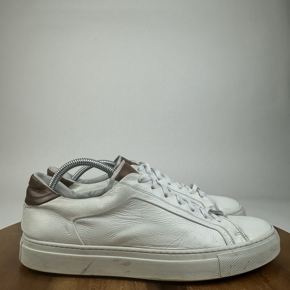 Mens To Boot New York Devin White Leather Low Casual Sneakers Shoes Size 10.5 D